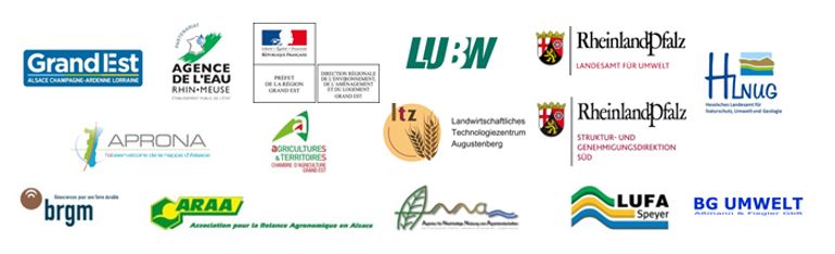 Logos der Finanzpartner und assozierte Partner des INTERREG-Projekts ERMES