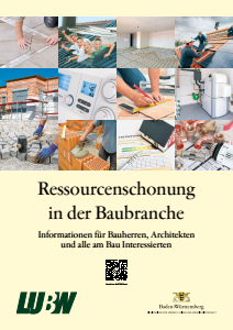 Titelbild der Broschüre Ressourcenschonung in der Baubranche Titelbild der Broschüre Ressourcenschonung in der Baubranche