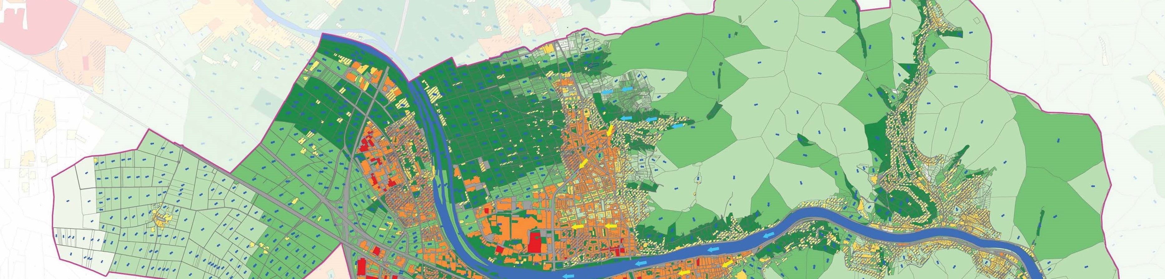 Klimaanalysekarte eines Forschungsprojekts der Stadt Heidelberg