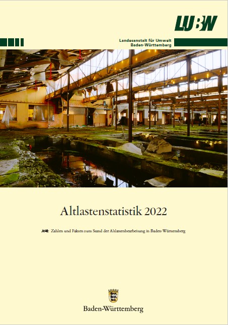  Titelseite der Broschüre "Altlastenstatistik 2022"