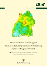  Deckblatt des Berichts Flächendeckende Ermittlung der Immissionsbelastung für Baden-Württemberg 2016 und Prognose 2025