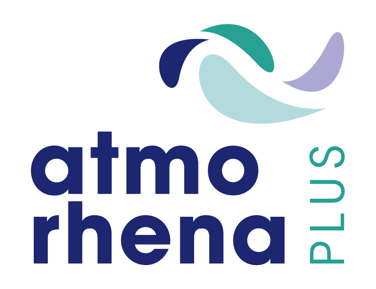 Das Bild zeigt das Logo des Interreg-Projektes Atmo-Rhena PLUS 
