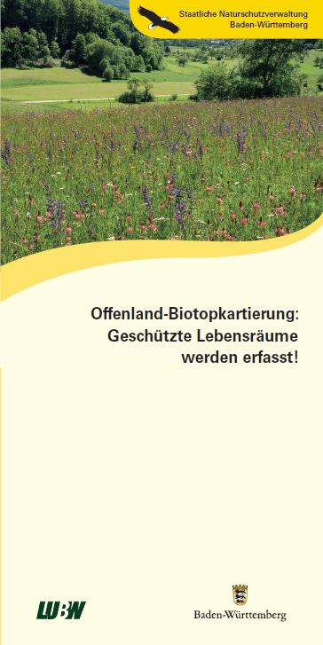 Titelseite des Infoflyers der Offenland-Biotopkartierung