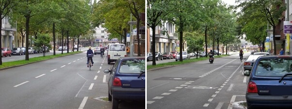 Brandenburgische Straße 2009 und 2011 im Vergleich