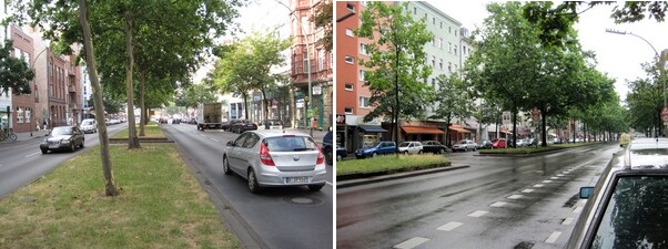 Prinzenallee 2009 und 2011 im Vergleich