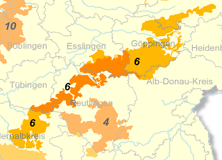 06 Kartenausschnitt der Gebietskulisse: Albtrauf