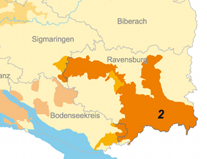 02 Kartenausschnitt der Gebietskulisse: Allgäuisch-Oberschwäbisches Hügel- und Moorland