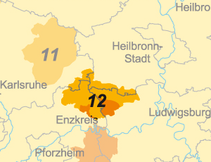 12 Kartenausschnitt der Gebietskulisse: Stromberg