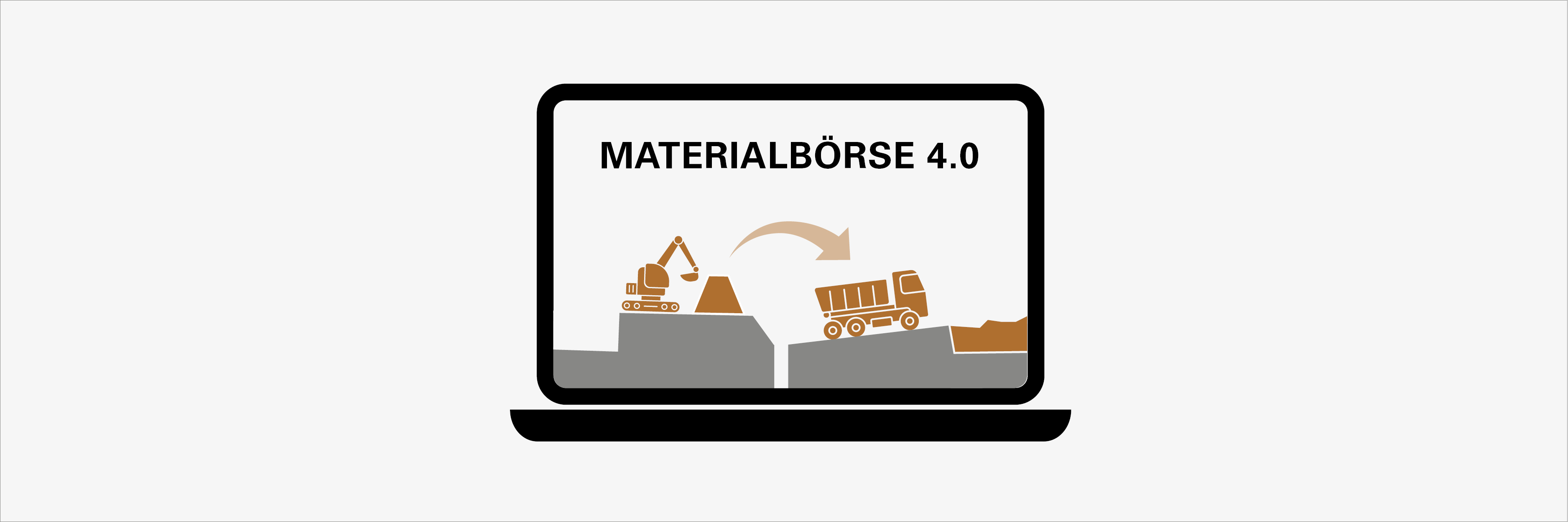  Banner zur schematischen Darstellung der Materialbörse