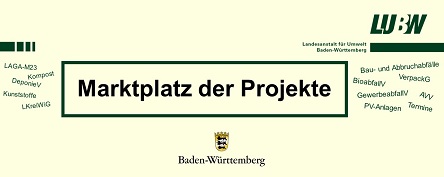 LUBW Kolloquium Kreislaufwirtschaft 2022: Startfolie Marktplatz der Projekte