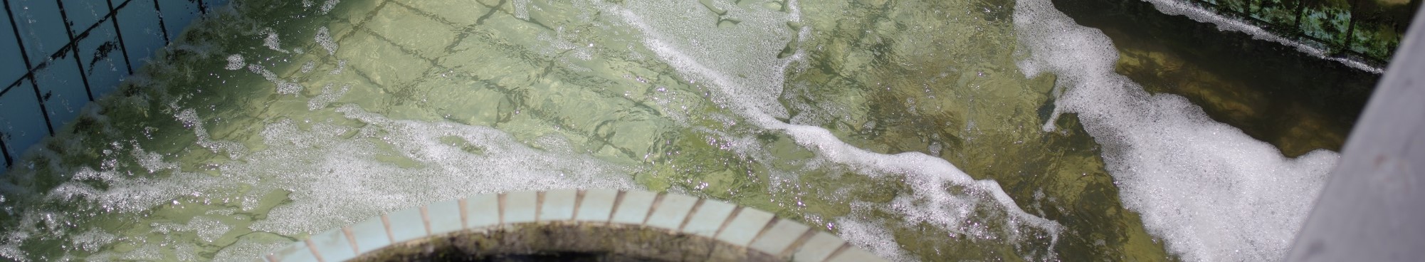 Nahaufnahme von geklärtem Abwasser.