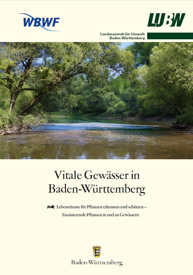  Deckblatt der Broschüre Vitale Gewässer 2024 - Lebensräume für Pflanzen erkennen und schützen