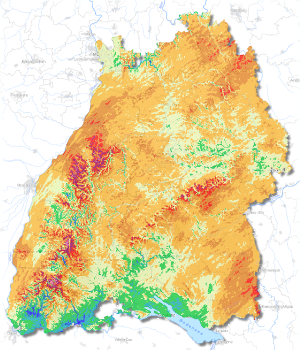 Screenshot Windatlas Baden-Württemberg