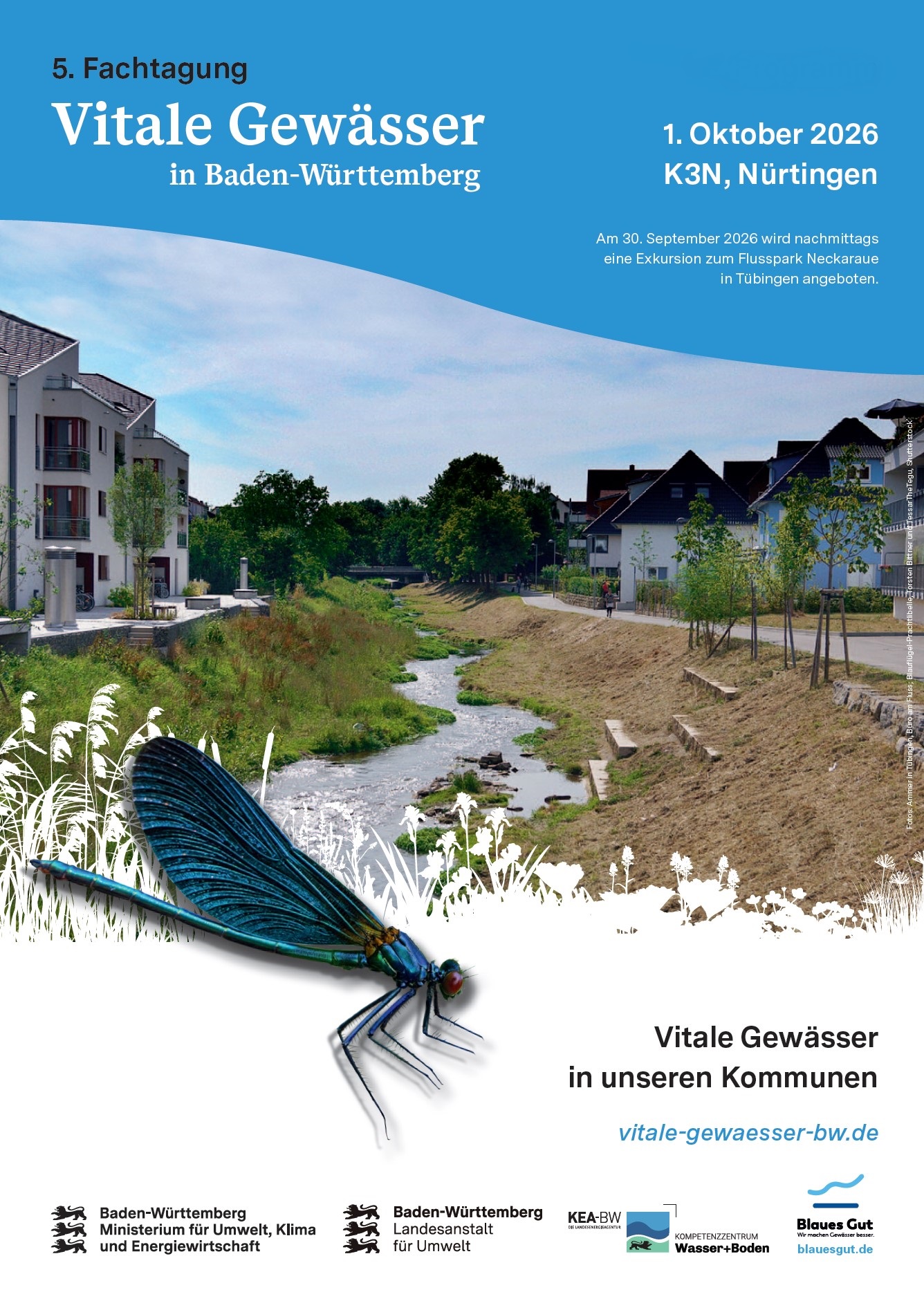 Bild Einladung 5. Fachtagung Vitale Gewässer in Baden-Württemberg 2026 Bild Einladung 5. Fachtagung Vitale Gewässer in Baden-Württemberg 2026