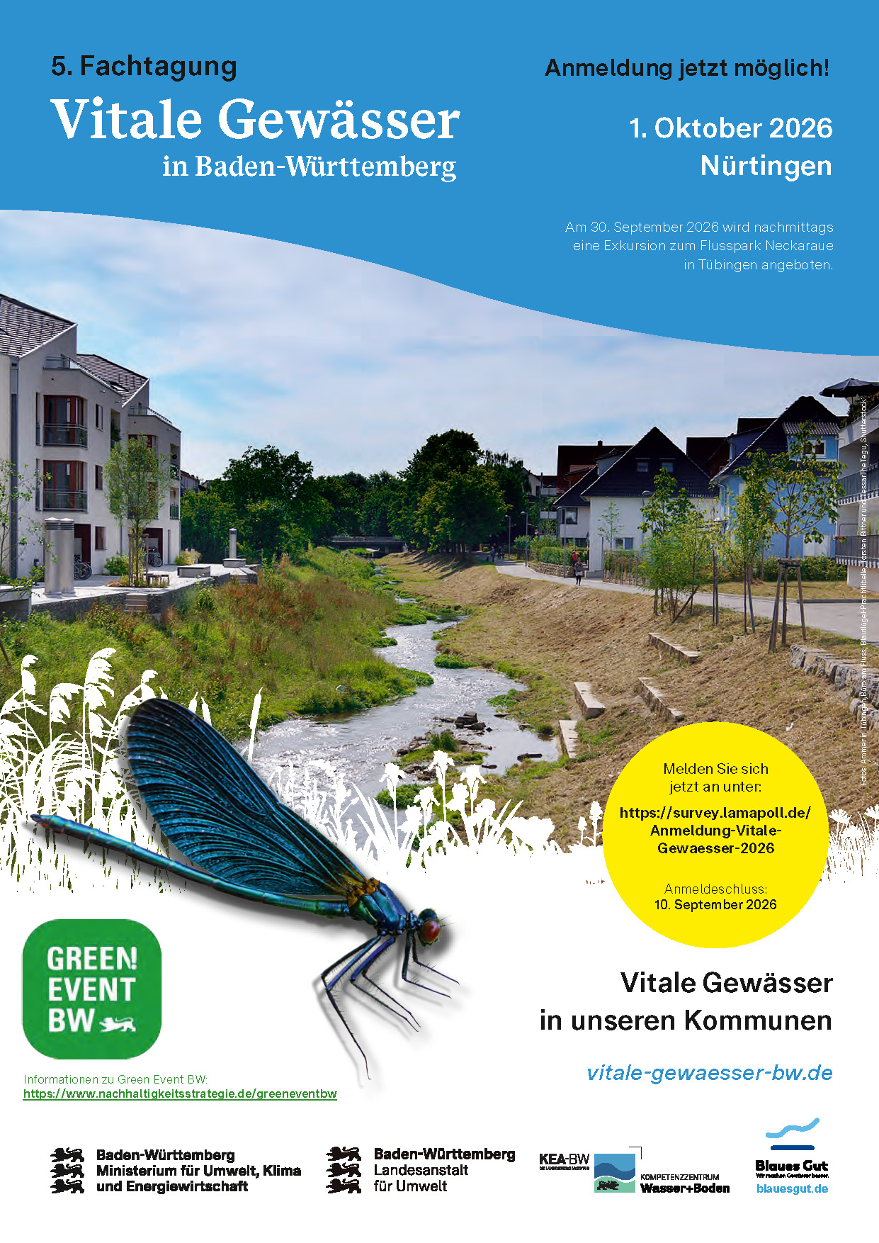 Vorankündigung Fachtagung Vitale Gewässer in Baden-Württemberg 2026 Vorankündigung Fachtagung Vitale Gewässer in Baden-Württemberg 2026