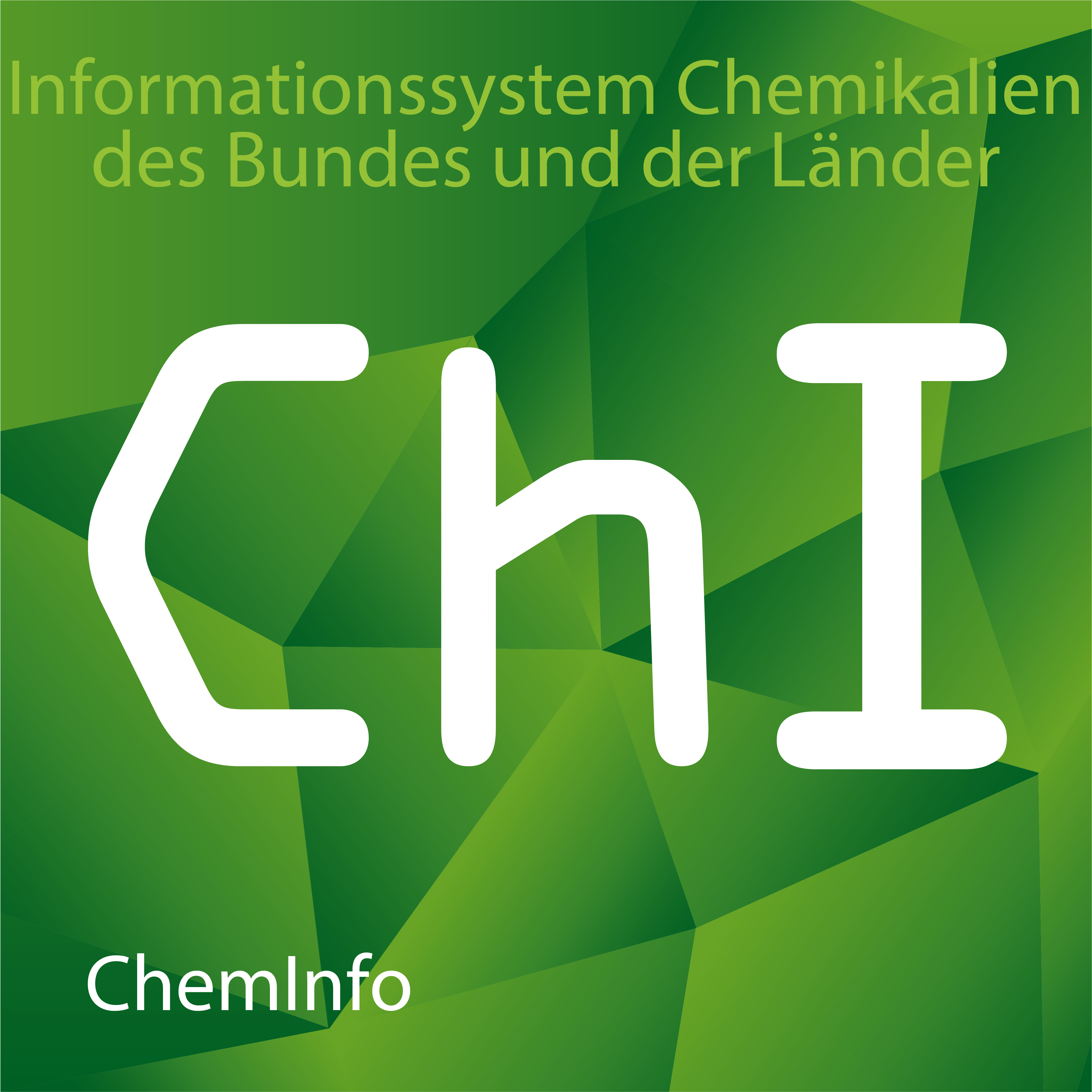 Die drei Logos von ChemInfo: ChI in grün für die Online-Version, CiA in blau für die App Chemie im Alltag und GSA in orange für die Gefahrstoffschnellauskunft