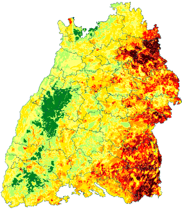 Ammoniakkonzentration in Baden-Württemberg