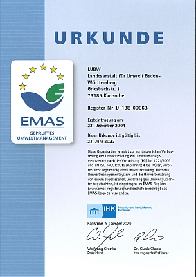 EMAS Urkunde