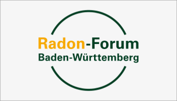 Teaser, der das Logo des Radon-Forums Baden-Württemberg zeigt. Das Logo besteht aus dem Schriftzug "Radon-Forum Baden-Württemberg", der einen Kreis überlagert.