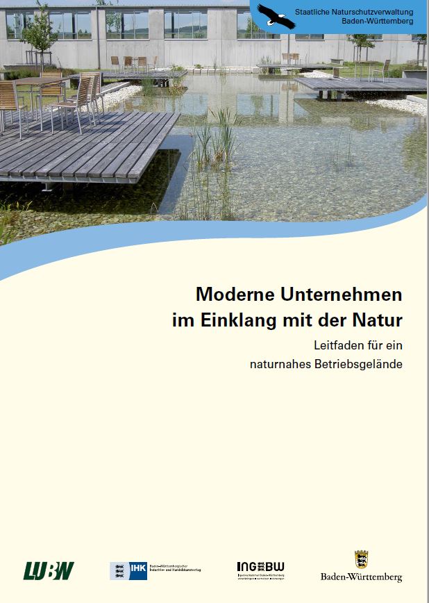 Cover der Broschüre "Moderne Unternehmen im Einklang mit der Natur"