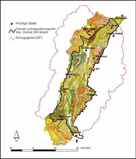 Karte Bodentypen Oberrheingraben
